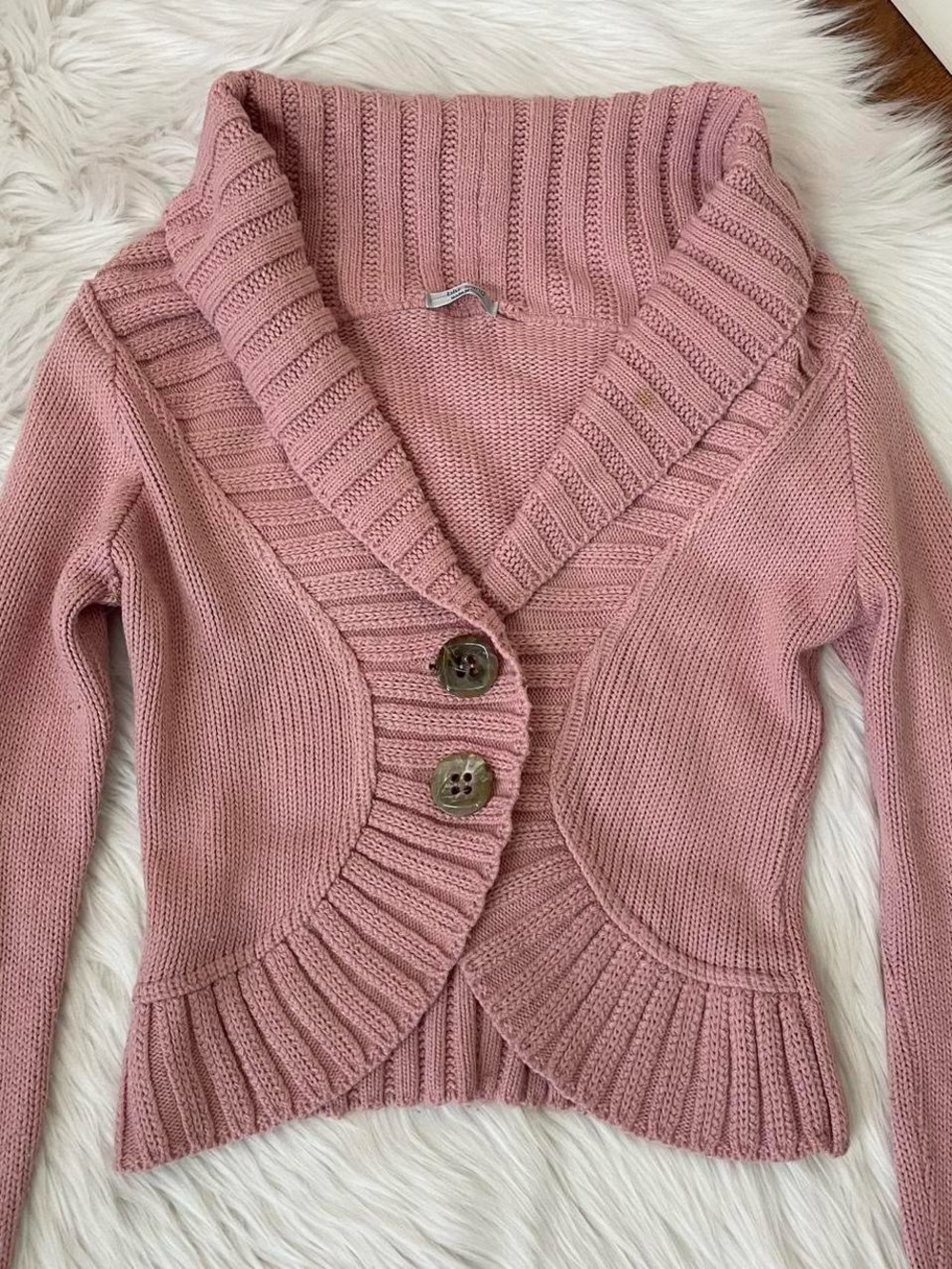 Vintage Y2K light pink bolero cardigan by Blu Sand - Picture 4 of 7